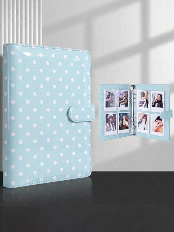 1Set Loose-Leaf Binder Card Collection Book Photo Album Notebook,A5 PU Cover+25 Pcs 4-Grids Inner Pages Photo Card Seelves,Wedding Anniversary Family Album,Stationery Book Photocards Storage Album For Trading Card Organization & Collection